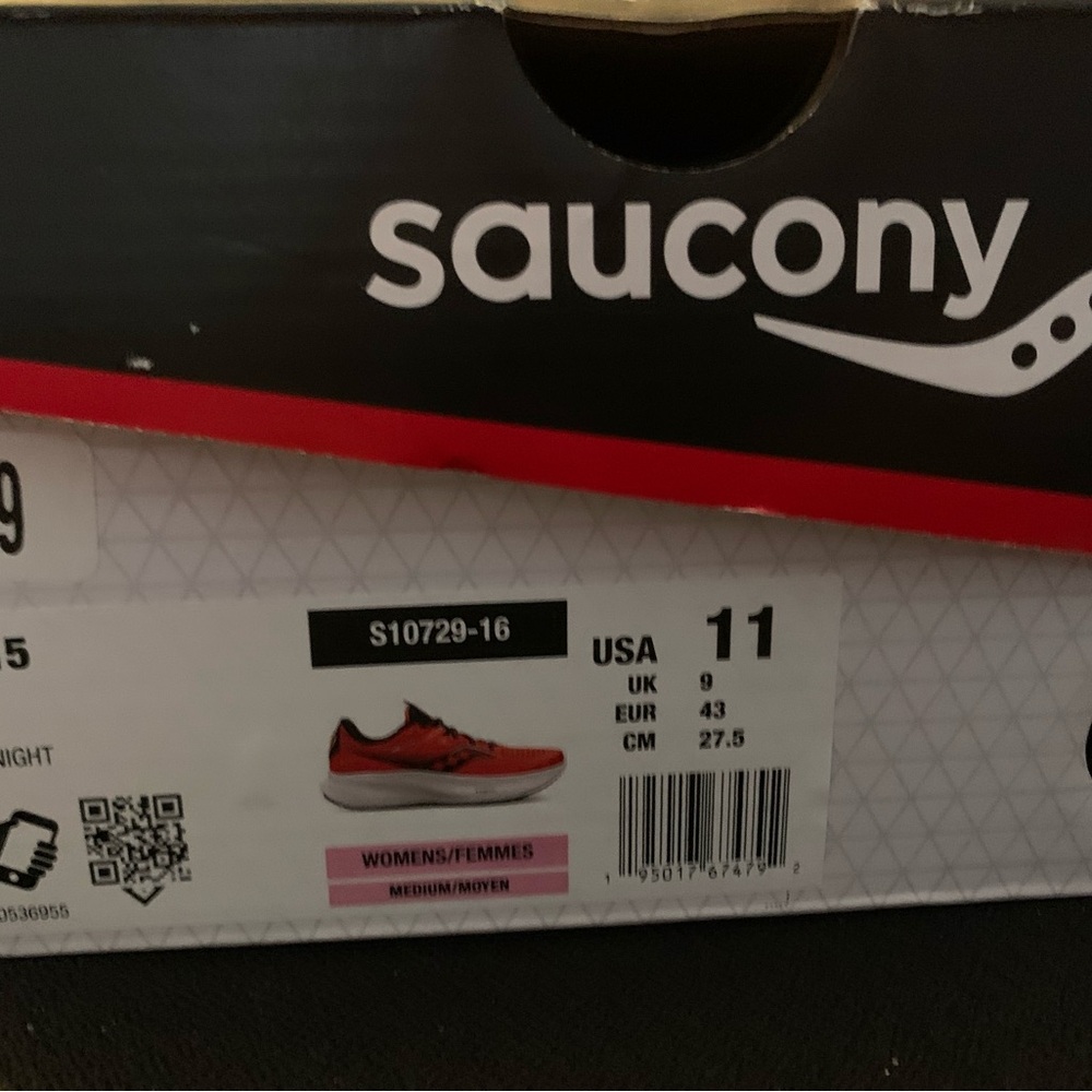 Saucony Women's Sneakers - Red/orange and Black New in Box size 11